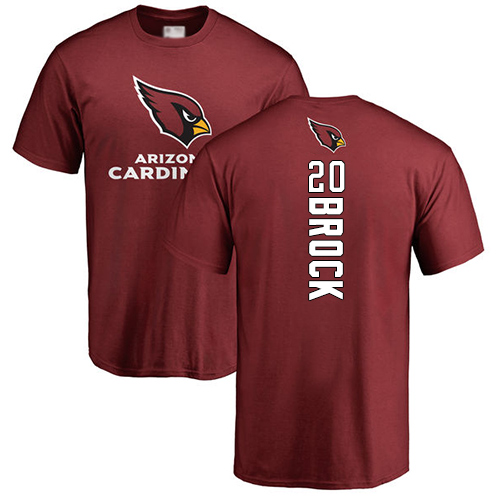 Arizona Cardinals Men Maroon Tramaine Brock Backer NFL Football #20 T Shirt